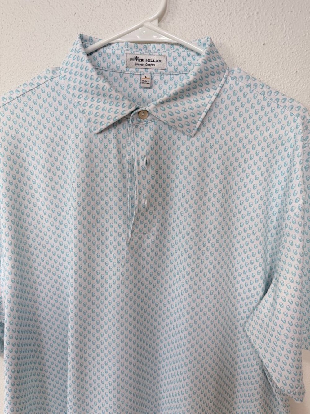 ⛳️ Peter Millar Golf Polo - Size Large - Skull Print
